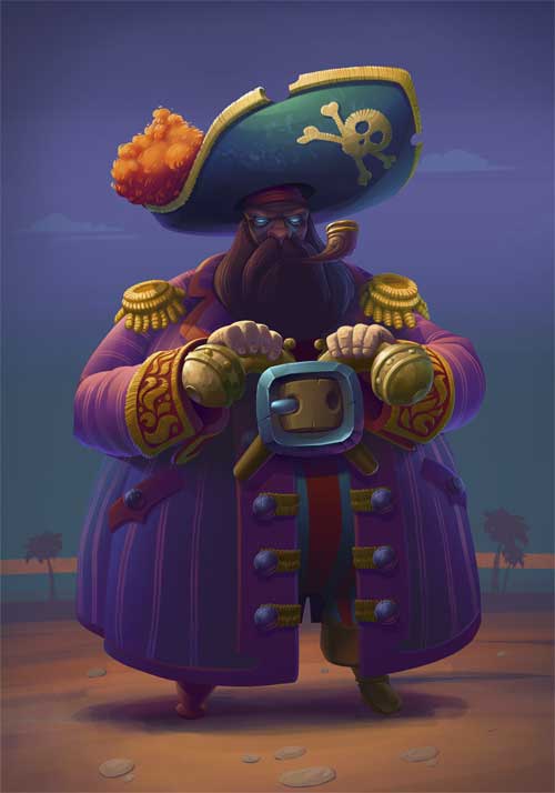 Captain - Andrew Chepurko Artwork de pirates dans le monde des jeux vidéos & jeux de société