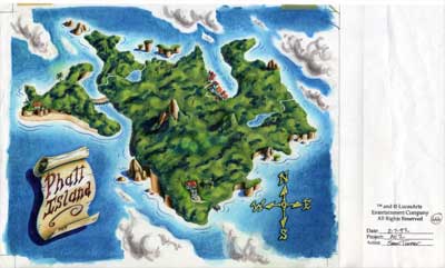 La carte de Phatt Island Monkey Island