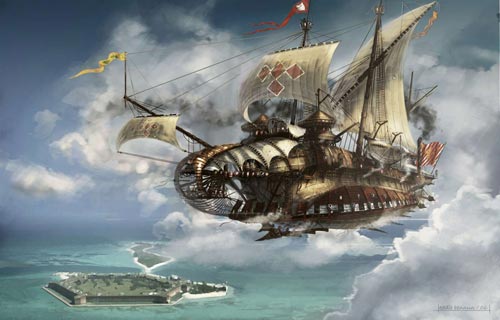 Ship of the line - Steampunk pirates