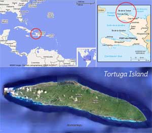 L'île de la Tortue (Tortuga en espagnol)