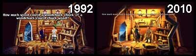 The Secret of Monkey Island 2, avant (1992) et après (2010)