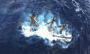 Le HMS Bounty coulé par le cyclone Sandy