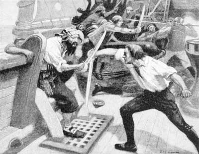 Barbe Noire à l'assaut d'un navire - Edward Eggleston, 1904