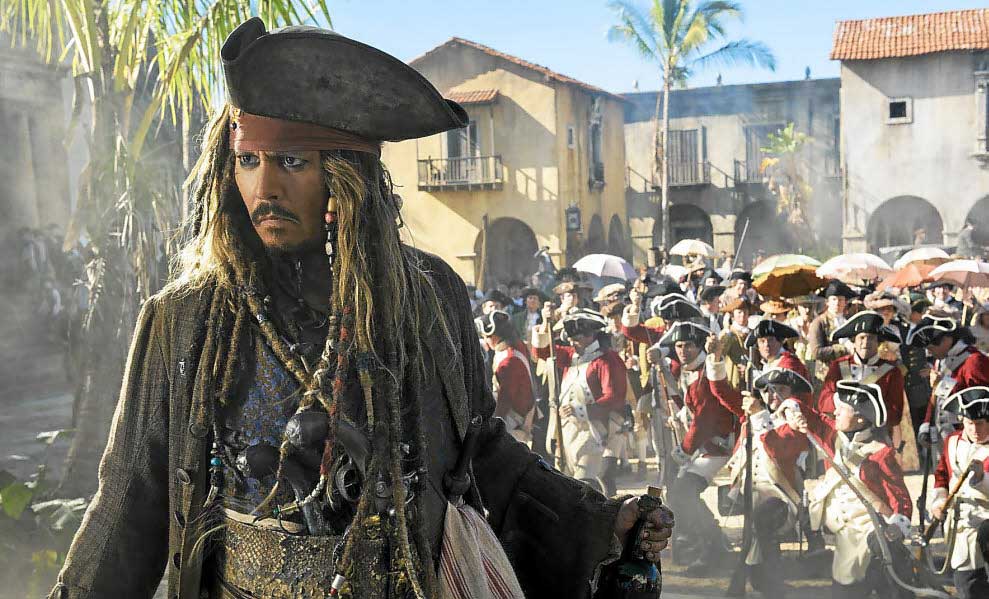 Les habits de pirates, ici Jack Sparrow