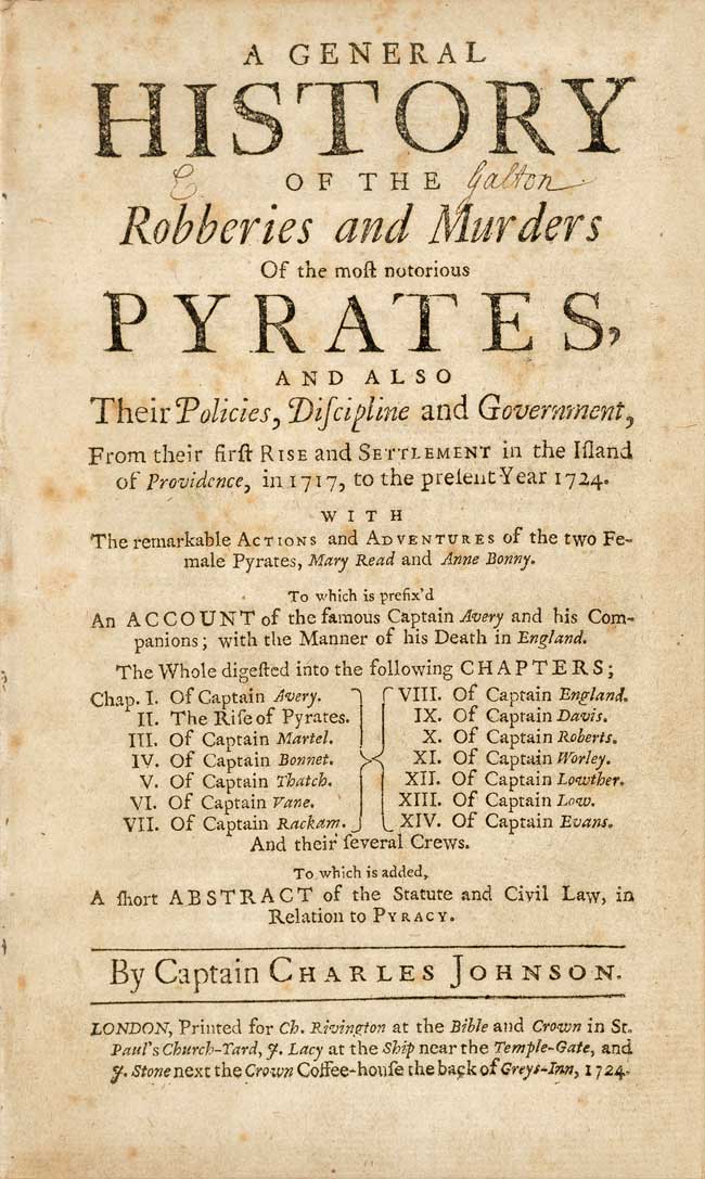 lHistoire Gnral des Pyrates, du Captain Charles Johnson, le vritable auteur est-il Daniel Defoe ou Nathaniel Mist ?