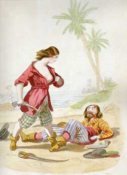 Anne Bonny dvoile son sexe, ce n'est pas un pirate mais UNE femme pirate !